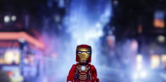 Lego Iron Man Walking On The Street