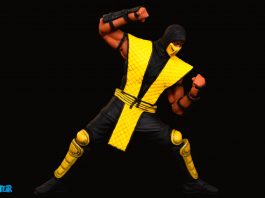 Storm Collectibles Mortal Kombat Series Scorpion fighting pose