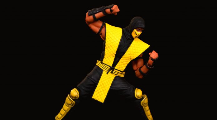 Storm Collectibles Mortal Kombat Series Scorpion fighting pose