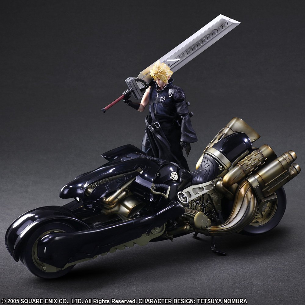 Square Enix Play Arts Kai Cloud Strife and Fenrir FINAL FANTASY VII ADVENT CHILDREN