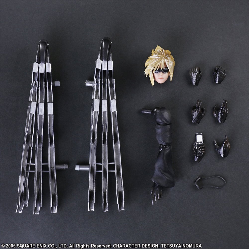 Square Enix Play Arts Kai Cloud Strife and Fenrir FINAL FANTASY VII ADVENT CHILDREN