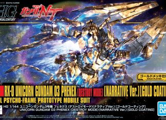 HGUC Unicorn Gundam Phenex Destroy Mode NARRATIVE Version Gold Coating