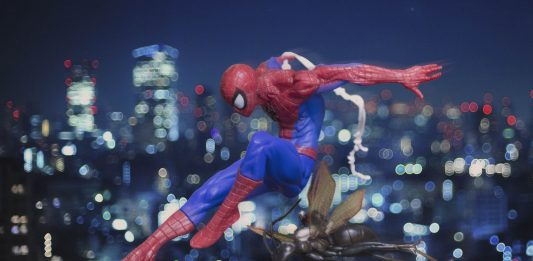 Spider-Man on His Night Patrol Spider-Man on His Night Patrol