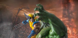 Wolverine versus Hulk Statue