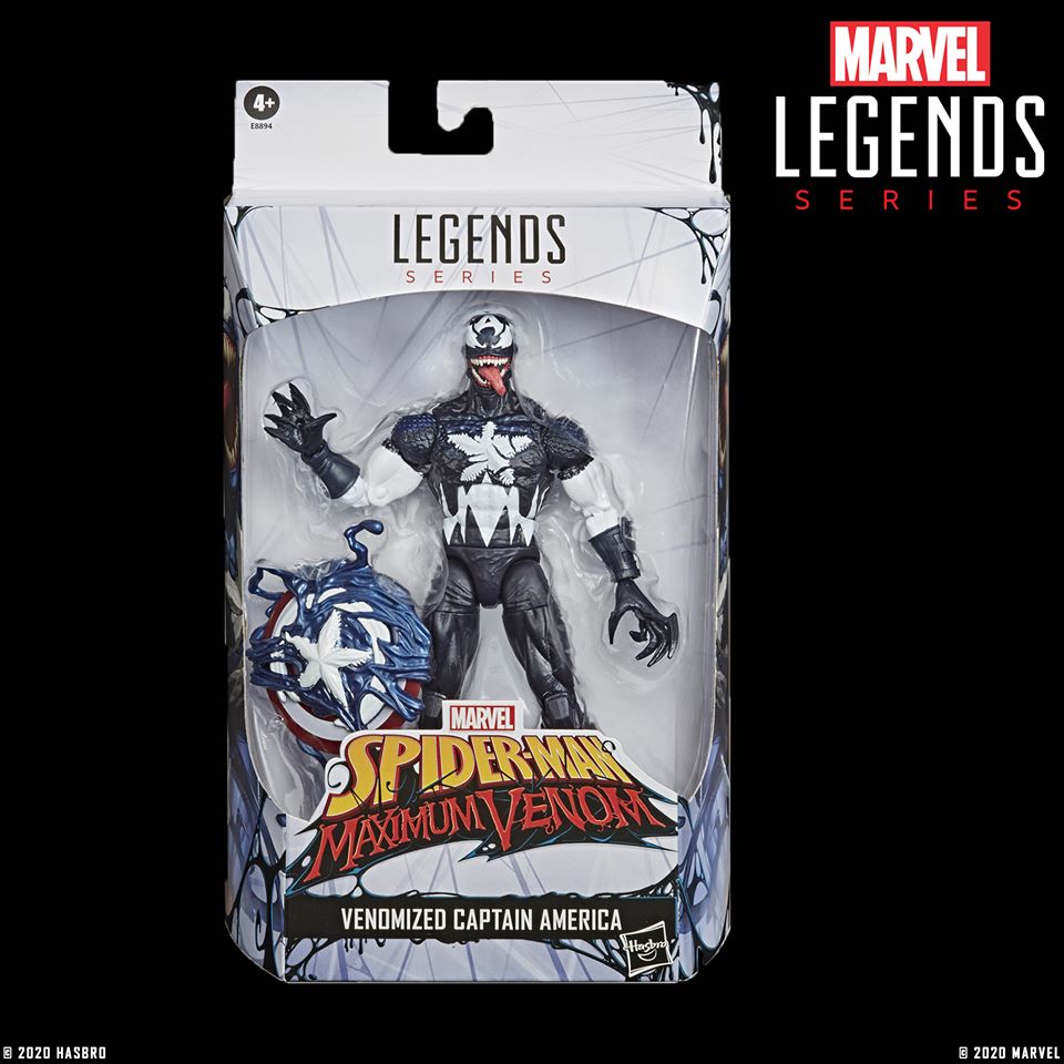Hasbro Spider-Man Maximum Venom Marvel Legends Series Venomized Captain America Action Figure for sale online 